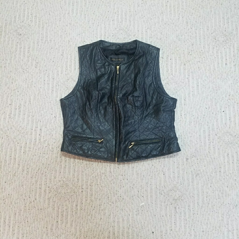 Really Nice Quilted Italian Leather Vest